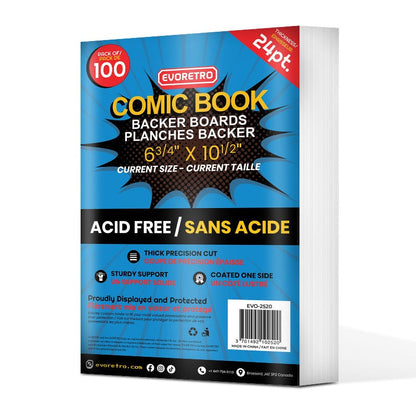 Planches de protection pour bandes dessinées format Comic (24PT)