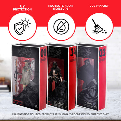 Boîtier en acrylique pour figurines Hasbro Star Wars Black Series de 6" - Lot de 2