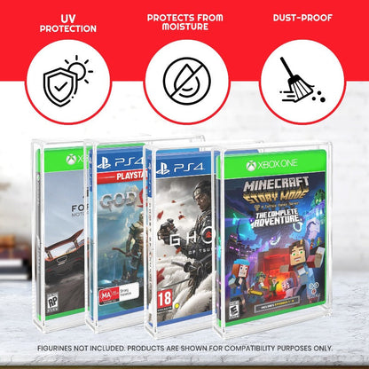 EVORETRO Protection en acrylique pour boîtes de jeux vidéo Sony PS3 PS4, Blu-Ray, XBOX1 - Lot de 2