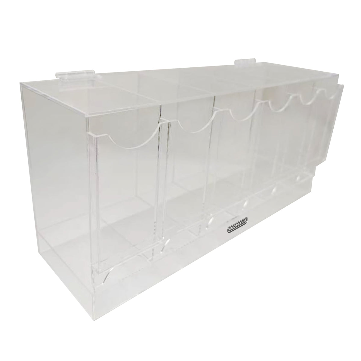 Présentoir en acrylique EVORETRO pour les packs distributeurs de boosters – Présentoir de comptoir avec étagère supérieure