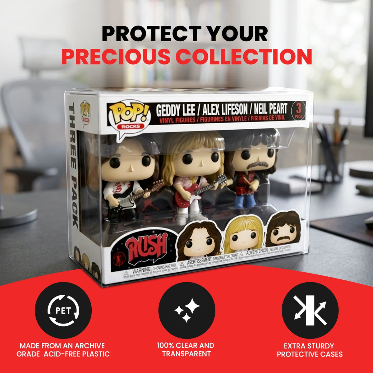 Funko Pop 2 Single Pop Wonderwoman EVORETRO PET Protector 0.35MM