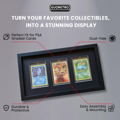 EVORETRO Cadre de présentation en bois pour cartes, support magnétique
