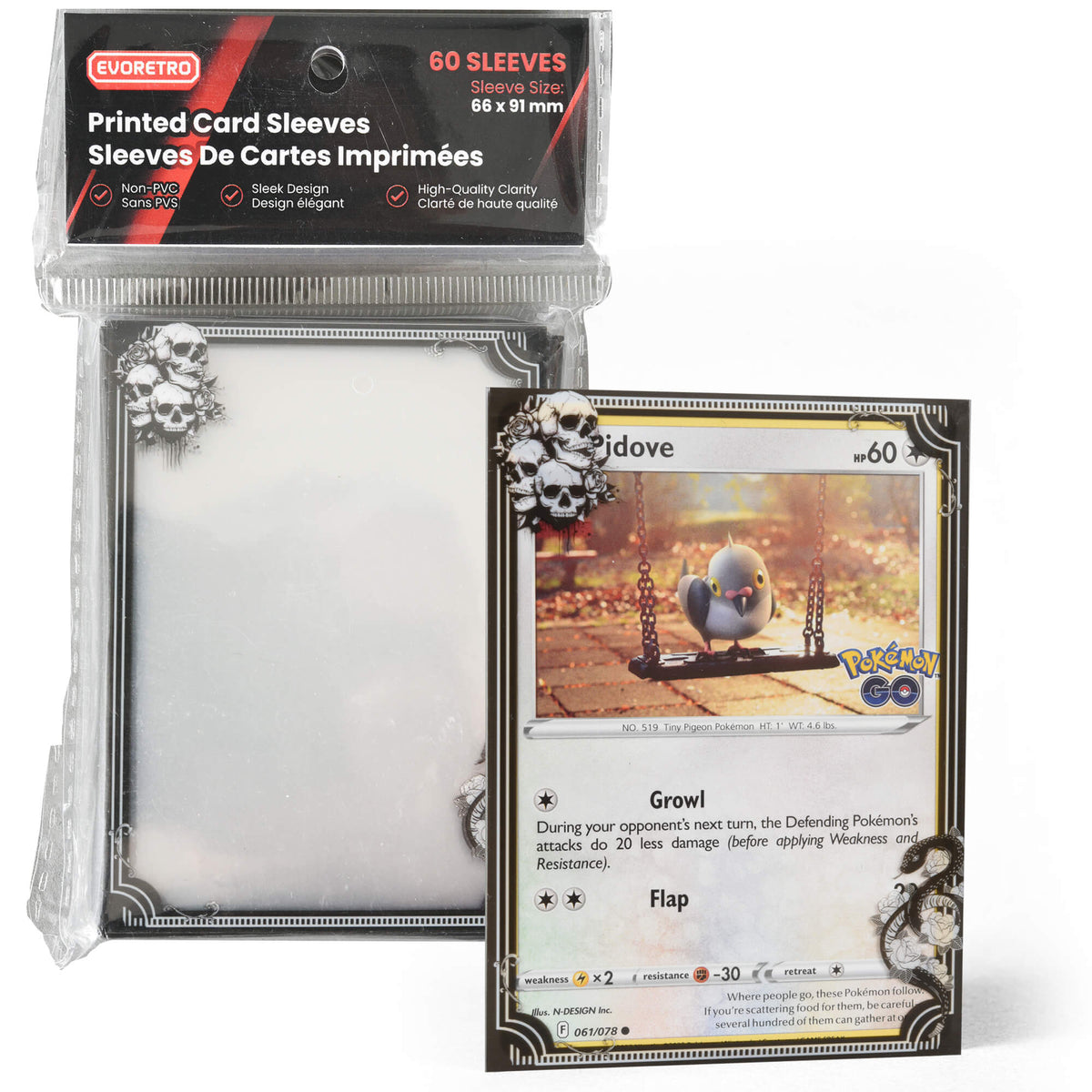 EVORETRO Printed TCG Card Sleeves – Themed Designs for Pokémon, MTG & More