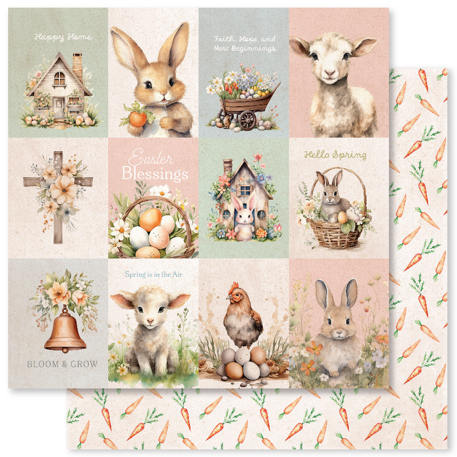 Collection de papiers Easter Village 30,5 x 30,5 cm 34017