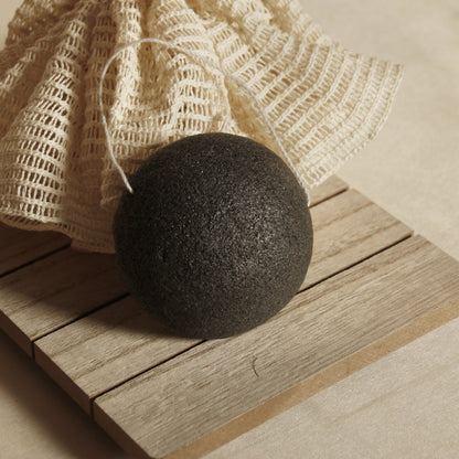 Éponge Konjac au charbon