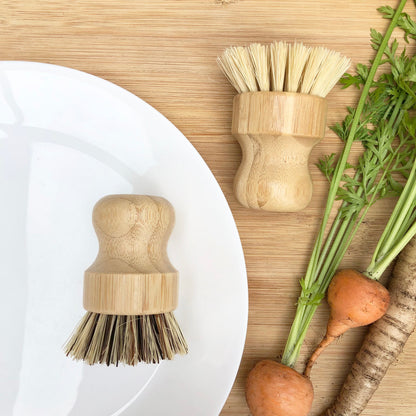 Brosse à récurer avec pommeau en bambou