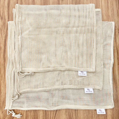Sacs à provisions en coton (lot de 3)