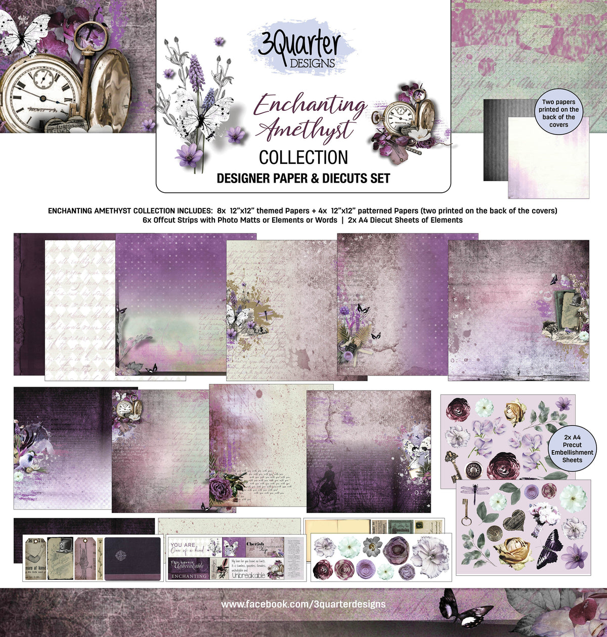 3Quarter Designs - Améthyste Enchantée - Collection de Scrapbooking