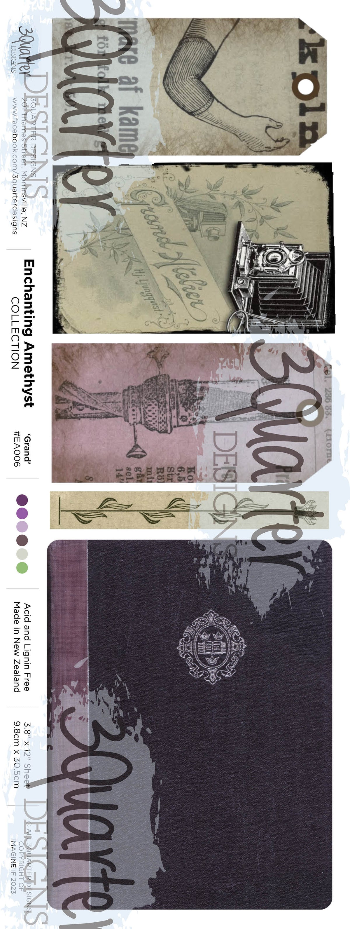 3Quarter Designs - Améthyste Enchantée - Collection de Scrapbooking