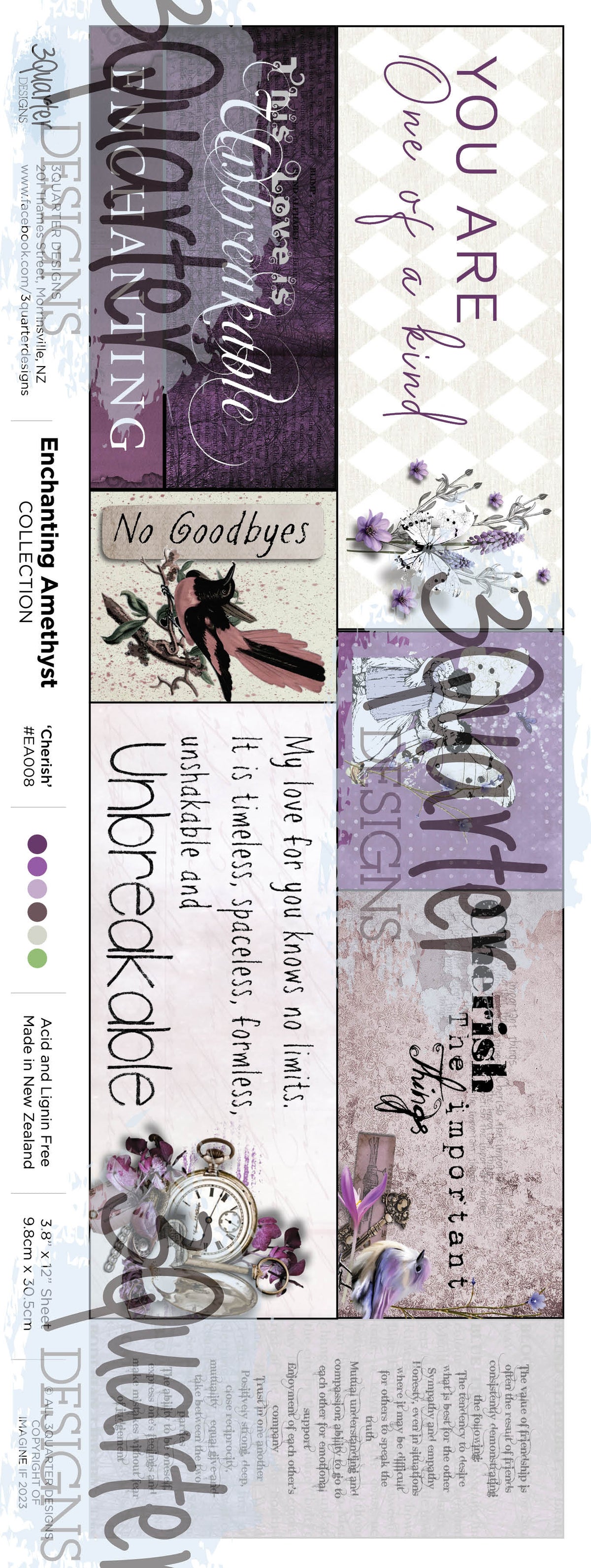 3Quarter Designs - Améthyste Enchantée - Collection de Scrapbooking