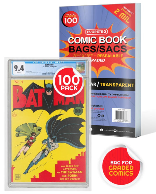 Comic Book Bags Resealable for Graded Comics - 2 MIL
