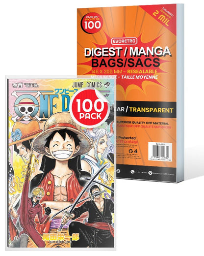 Resealable Bags for Digest, Manga comic
