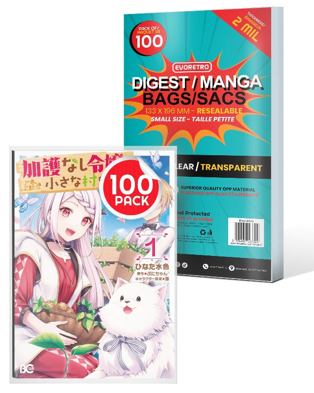 Resealable Bags for Digest, Manga comic