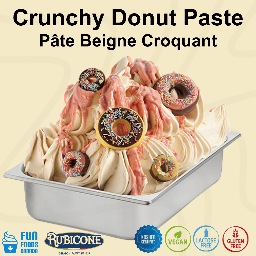 Crunchy Donut Paste - Gelato Pastes - 3 KG Bucket - Rubicone Canada - Ships Free Within Canada on Orders Above CAD $199