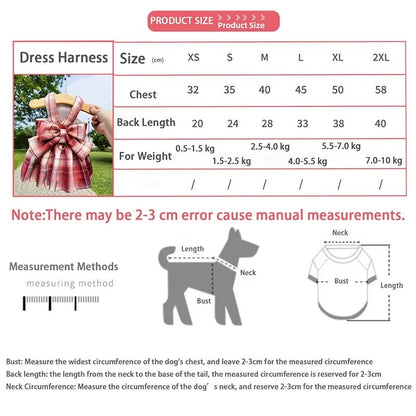 Kelly Dog Dress Harness and Leash Set | Dog Walking Set