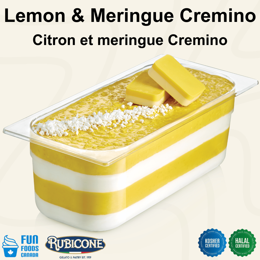 Lemon & Meringue Spreadable Filling Cream - Cremino Lemon & Meringue - 5 KG Bucket - Rubicone Canada - Ships Free Within Canada on Orders Above CAD $199