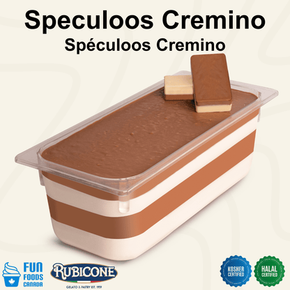 Cookie Butter Spreadable Filling Cream - Cremino Speculoos - 5 KG Bucket - Rubicone Canada - Ships Free Within Canada on Orders Above CAD $199