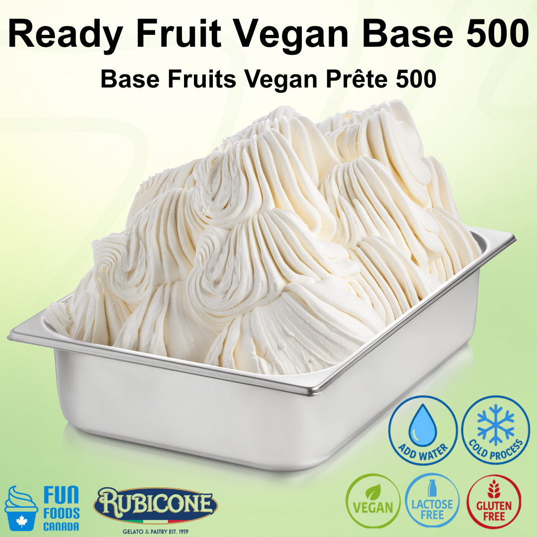 Ready Fruit 500 Végétal - Base de Gelato aux Fruits - Caisse de 4 sacs de 3 KG - Rubicone Canada - Livraison Gratuite au Canada pour les Commandes de Plus de 199 CAD