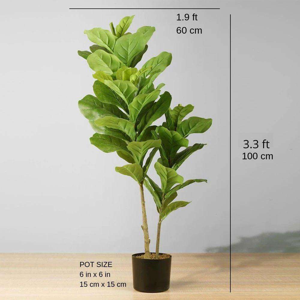 Fafa Plante artificielle en pot Ficus lyrata (Plusieurs tailles)