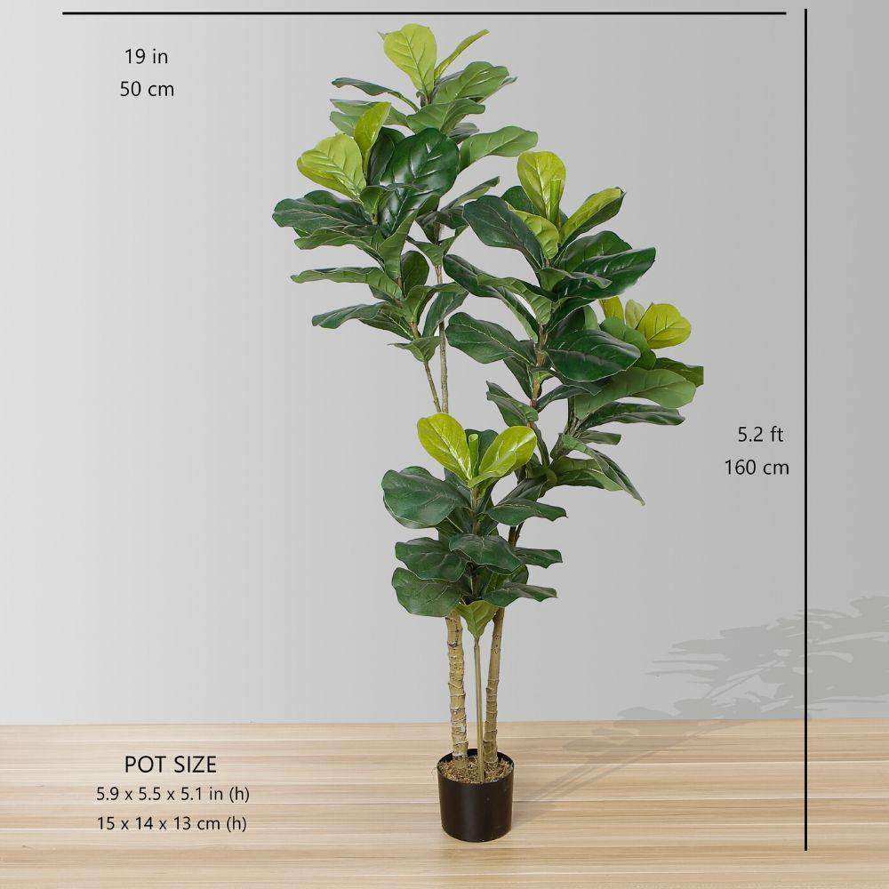 Fafa Plante artificielle en pot Ficus lyrata (Plusieurs tailles)