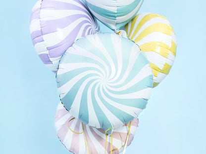 Light Blue Swirl Candy Balloon