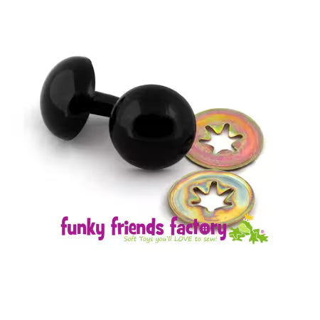 Funky Friends - Yeux de Jouet Pleins - Noir 18mm