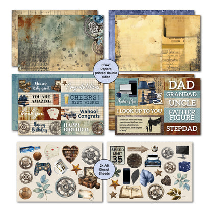 Lot de 3 cartes 6x4 3Quarter Designs Father Figure