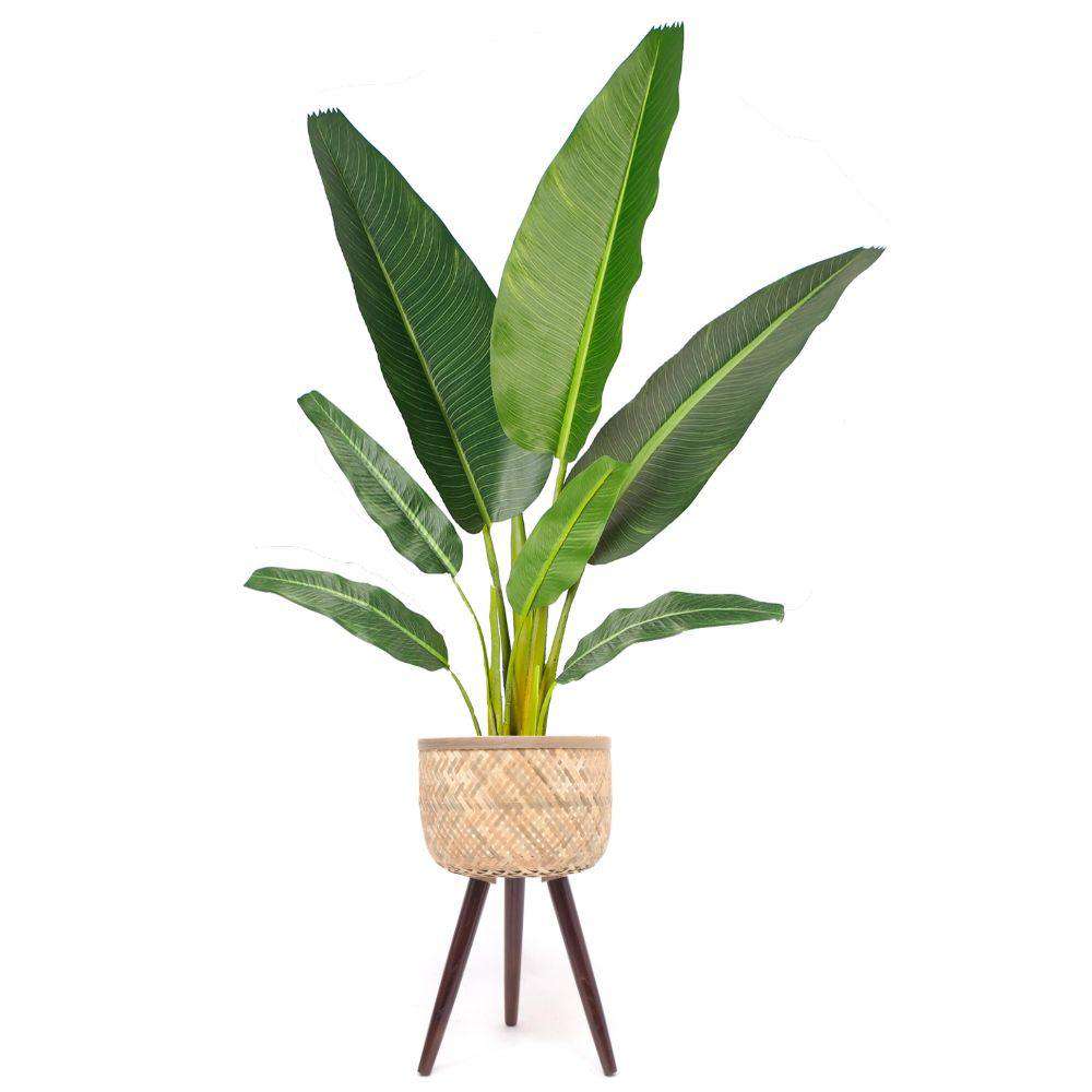 Jardinière Flar en bambou sur pied en bois