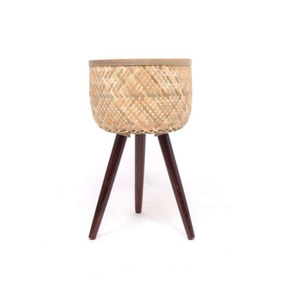 Jardinière Flar en bambou sur pied en bois