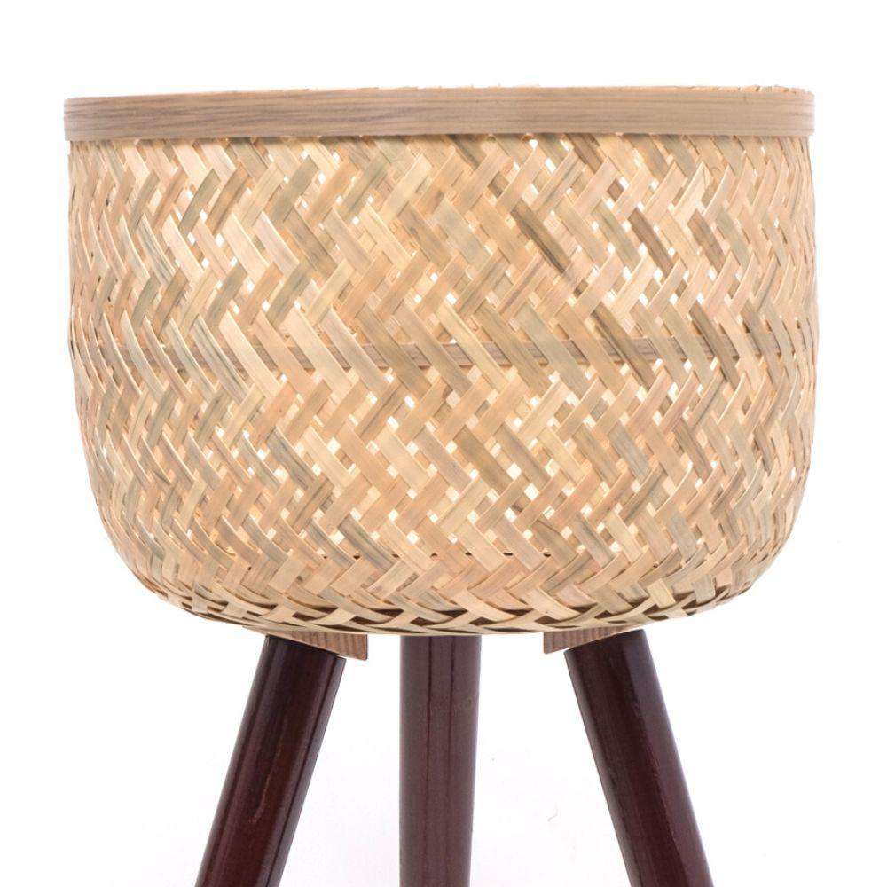 Jardinière Flar en bambou sur pied en bois