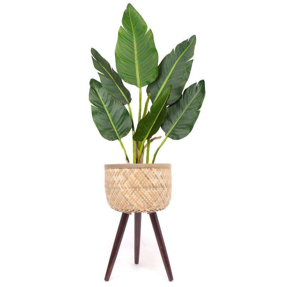 Jardinière Flar en bambou sur pied en bois