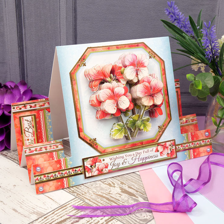 En Pleine Floraison - Kit de Décoration Grand Format Délices Floraux - Géraniums Rêveurs