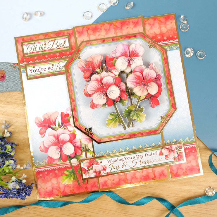En Pleine Floraison - Kit de Décoration Grand Format Délices Floraux - Géraniums Rêveurs