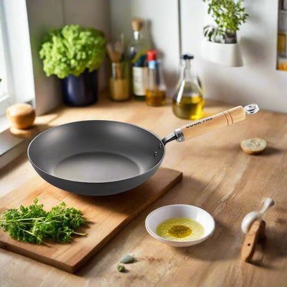 Yoshikawa Cook-Pal REN 20cm Nitrided Carbon Steel Frying Pan