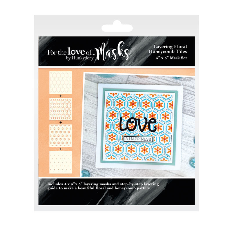 Pour l'amour des masques - Carrelage floral en nid d'abeille en couches