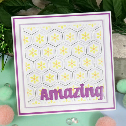 Pour l'amour des masques - Carrelage floral en nid d'abeille en couches