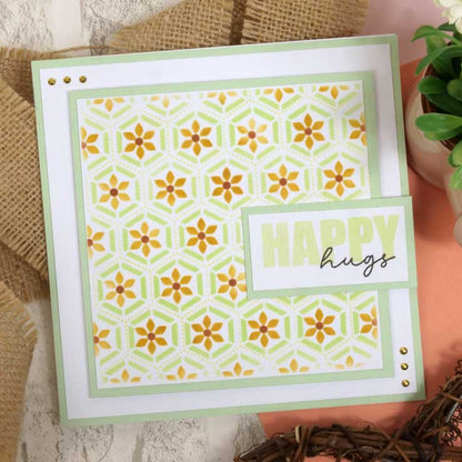 Pour l'amour des masques - Carrelage floral en nid d'abeille en couches
