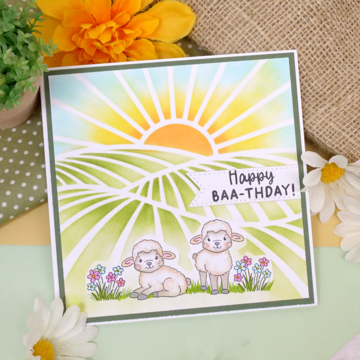 For the Love of Stamps - Lovely Lambs & Pigs
