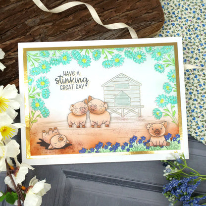 For the Love of Stamps - Lovely Lambs & Pigs