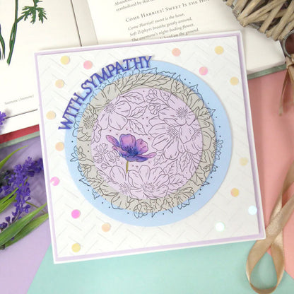 For the Love of Stamps - A Circle of Anemones