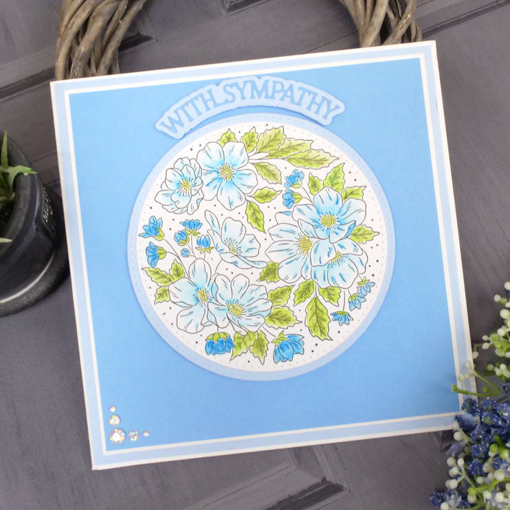For the Love of Stamps - A Circle of Anemones