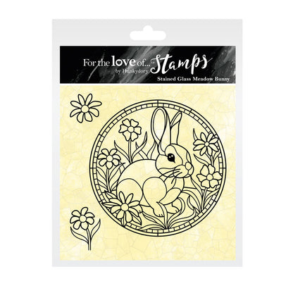Pour l'amour des timbres - Lapin de prairie en vitrail