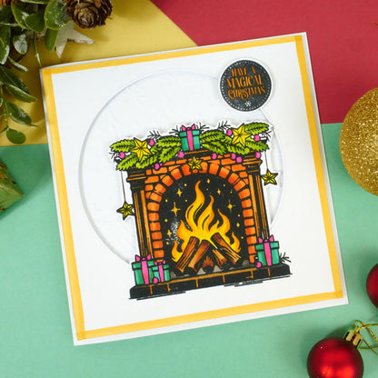 Pour l'amour des timbres - Cheminée festive