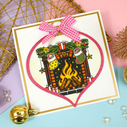 Pour l'amour des timbres - Cheminée festive