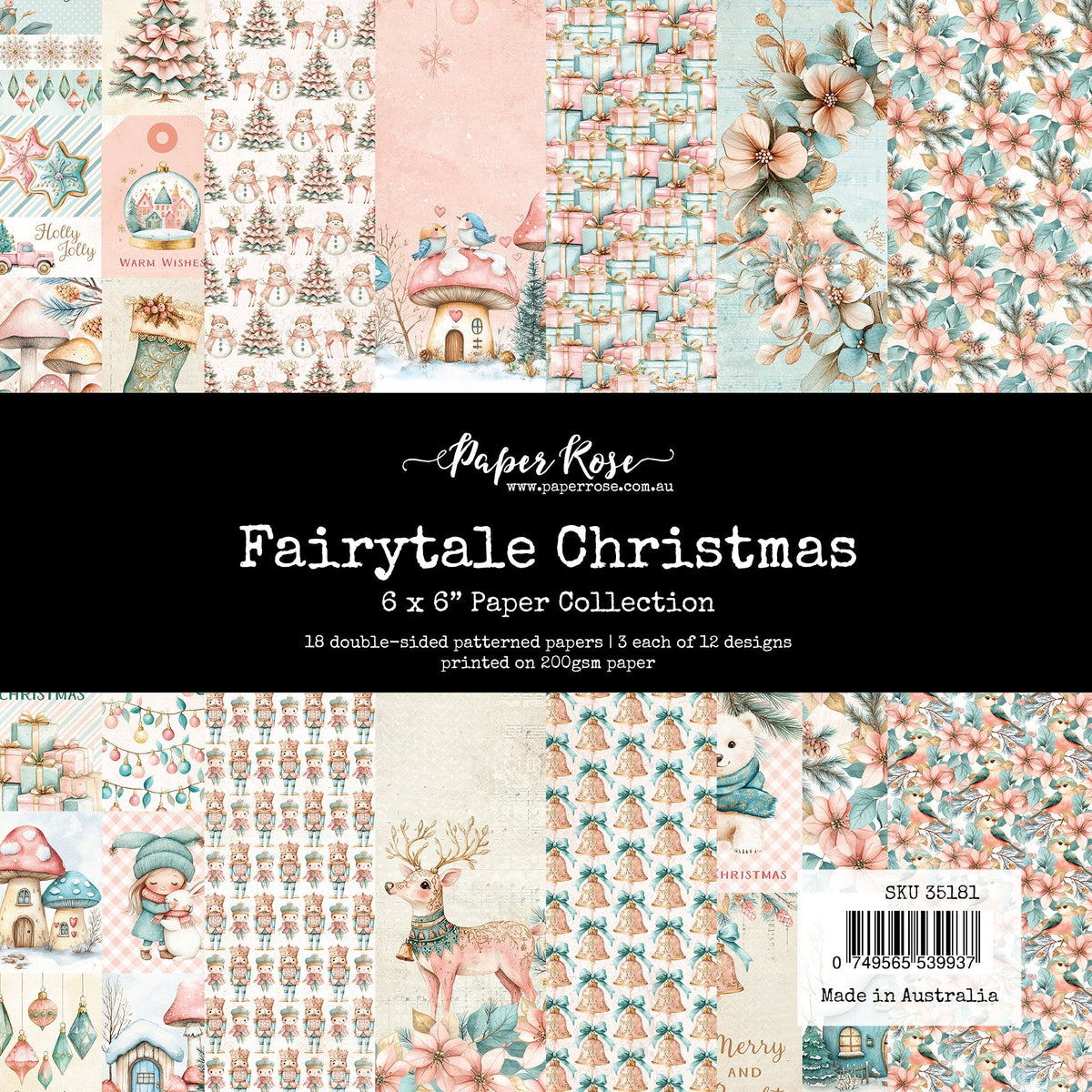Collection de papiers de Noël « Conte de fées » 15x15 cm 35181