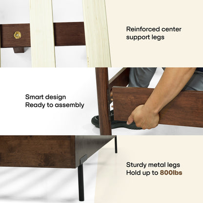 Frida Solid Wood Bed Frame