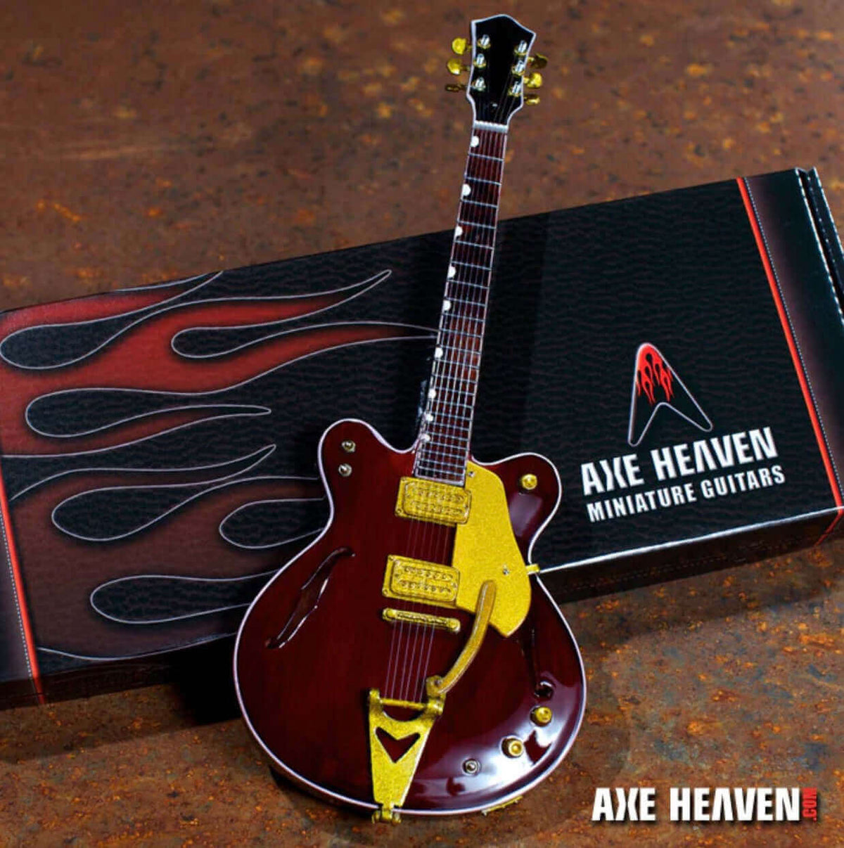 George Harrison Signature Rosewood Hollow Body Mini Guitar Replica Collectible
