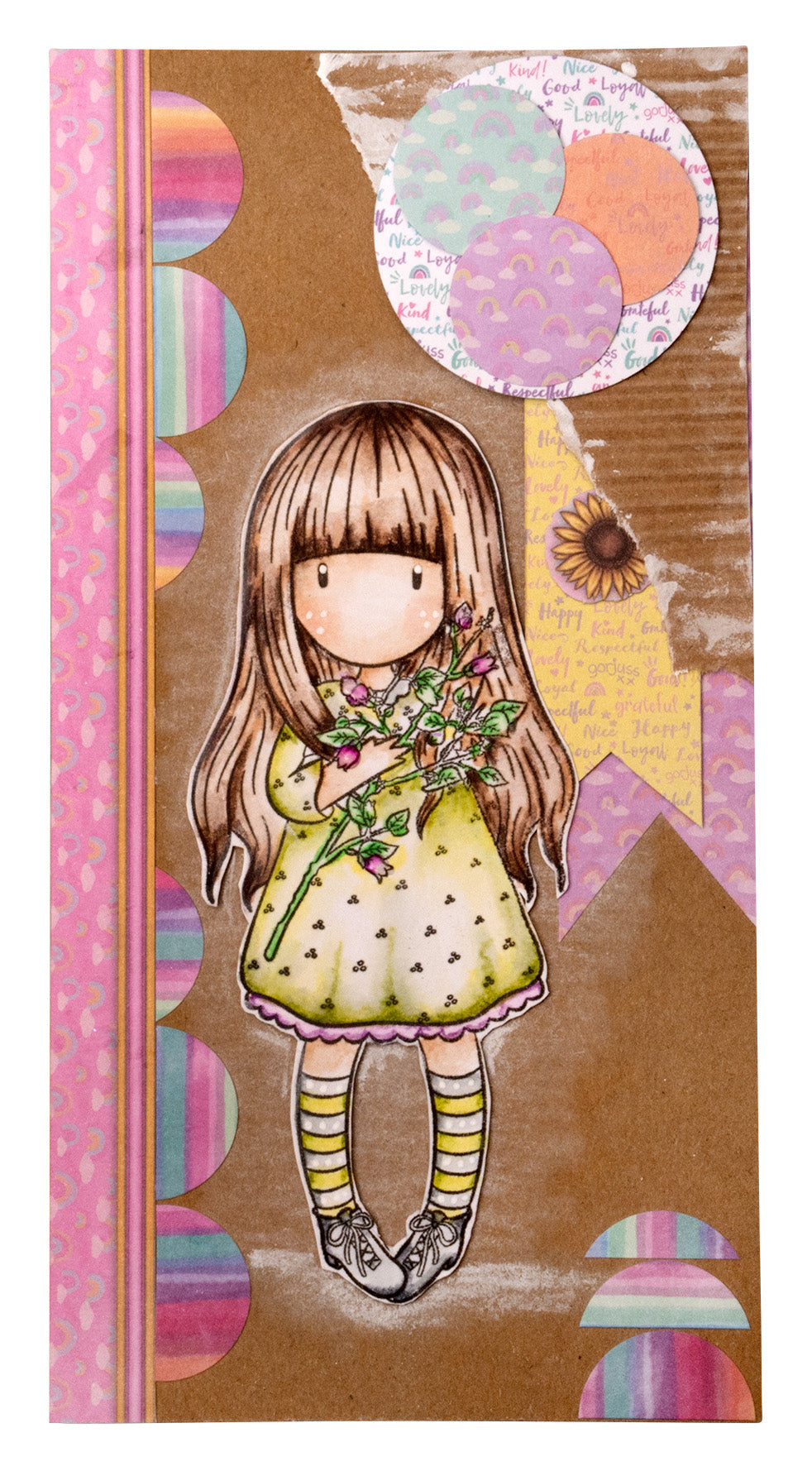 SAN Tampon en caoutchouc Gorjuss - Be Kind Hope 105x148x15mm 4 pièces n°578