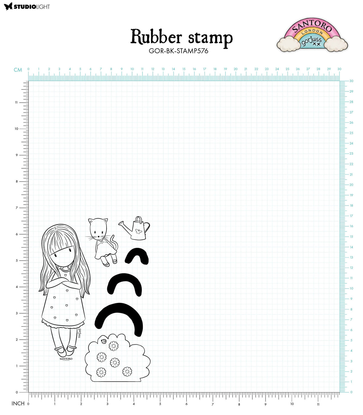 SAN Cling Stamp Gorjuss - Be Kind How Does Your Garden Grow 120x170x5mm 7 PC nr.576