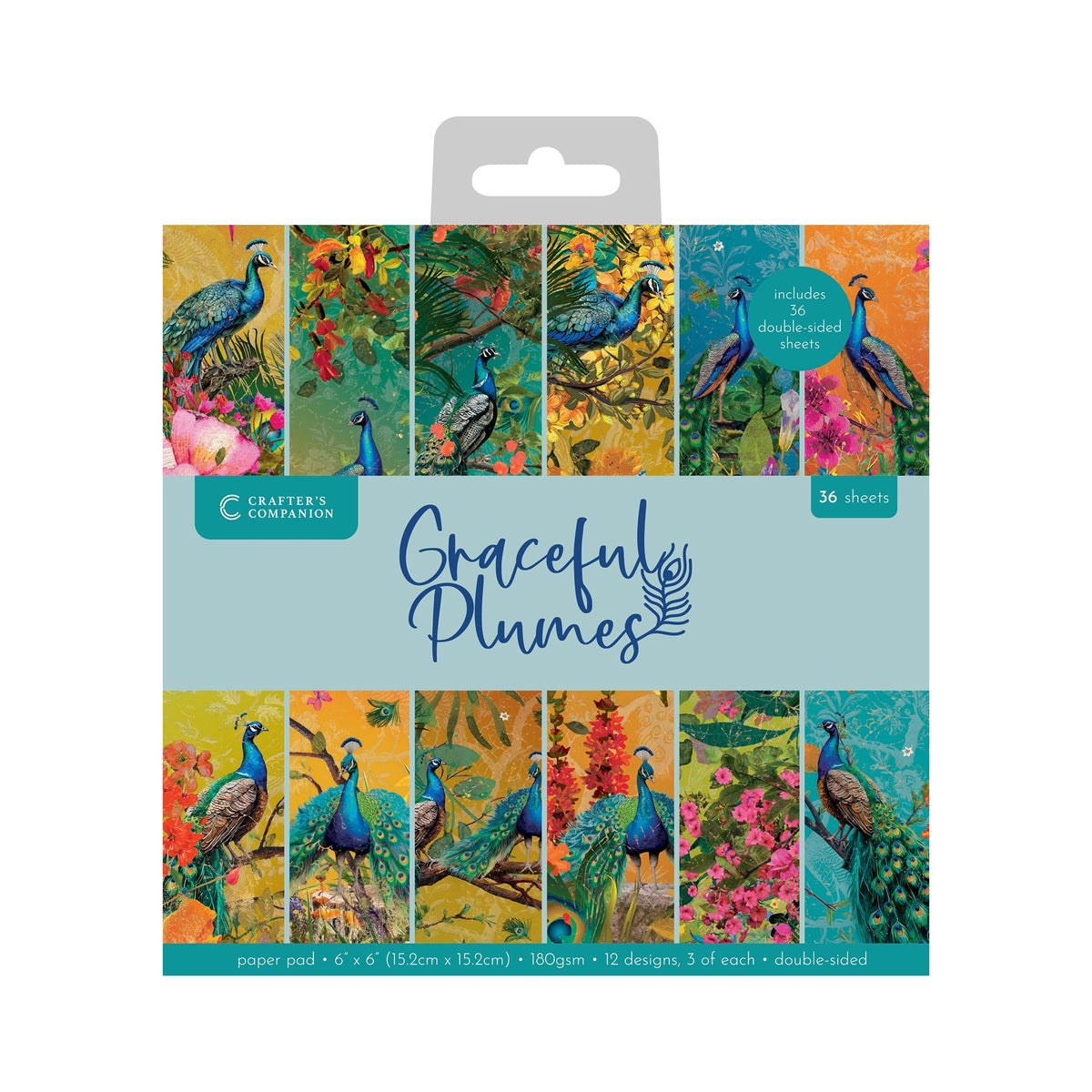 Bloc de papier Plumes Graciles 15x15cm